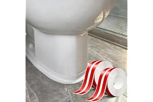 TATUNER Joint Salle de Bain, Ruban Calfeutrage Silicone Autocollant Anti-Moisissure Blanc - Joints Étanchéité pour Baignoire/Toilettes/Douche, 8m au total