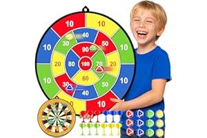‎JKGIFTS Spielzeug ab 3 Jahre,29"Dinosaurier Spielzeug für 3 4 5 6 7 8 Jahre Doppelseitige Dartscheibe Kinder 12 klebrigen Bällen 12 Darts Indoor/Outdoor Spiele für Kinder Geschenke 3-12 Jahren Jungen Mädchen