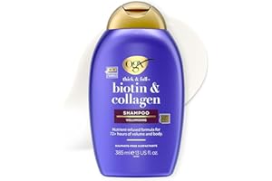 ‎OGX OGX Biotin und Collagen Shampoo 385 ml,reichhaltiges Haarshampoo für 72h+ Volumen und Fülle mit Biotin und Kollagen,Haarpflege Volumen Shampoo für feines und dünnes Haar mit LipiPro Shield Technologie