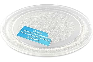DL-pro Assiette tournante Plateau tournant universel en verre épais 245 mm de diamètre (24,5 cm) Pièce détachée Pièce de rechange pour micro-ondes