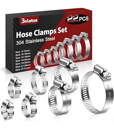 Set De 12 Colliers De Serrage Cornat En Acier Inoxydable - 4 Tailles De 12 à 40 Mm