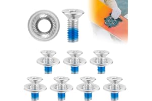 LASUROA 8pcs Vis de Fixation de Snowboard, Vis de Rechange pour Fixations de Snowboard et de Ski Vis de Montage de Snowboard Vis Fixation Wakeboard pour Ski Sports de Plein Air