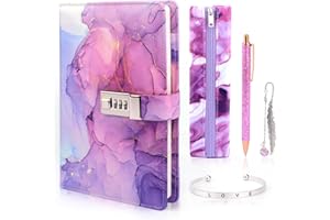 Geschenke für Mädchen 8 9 10 11 12 13 Jahre, Tagebuch mit Schloss Mädchen, Weihnachten Geburtstag Geschenke Mädchen Alter 7-14, Notizbüch Set mit Code Schule Schreibwaren Stift Mäppchen Einschulung