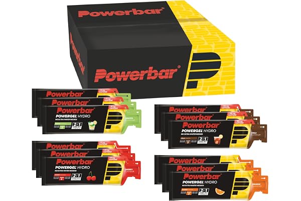 Powerbar - PowerGel Hydro - Multiflavourbox - 12x67ml - Gel énergétique riche en glucides - Sodium