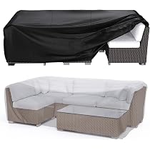 Housse De Protection BROSYDA Pour Salon De Jardin - Tissu Oxford 600D Imperméable Et Anti-UV - 125x63x74 Cm