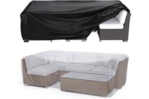BROSYDA Funda Muebles Jardin Impermeable, (200x160x70cm) Funda Mesa Jardin con Salida de Aire, 600D Oxford Funda Sofa Jardin Exterior, Antivento, Anti-UV, Antipolvo