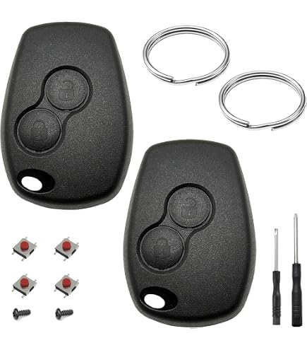 Contacteur Tournant Clio 2 Coque De Clé Télécommande Pour Dacia Sandero, Duster, Lodgy, Logan, Dokker | 2 Boutons Coque Cle Peugeot 207
