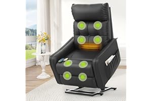Srfzluxy Recliner Chair Lift Chair For the Elderly, Electric Rise and Recliner Armchair with Massage & Heat, Extended Footrest, Lazy Boy Reclining Chair with 2 Remote Controls Living Room Lounge Chair