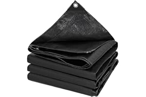 LSFYYDS Lona Negra Tarpaulin Impermeable Protector Solar Aislamiento Térmico Gruesa Exteriores Sombrilla Lluvia Tarp(Size:3x4m)