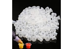 Unihuby Tappi Colorati Tatuaggi Tappi, 1000pezzi Tattoo Ink Cups Ink Caps Small Accessori per Tatuaggi usa e getta