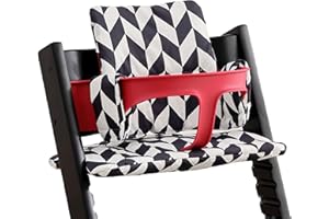 MHWGO Hochstuhl Kissen für Stokke Tripp Trapp, Rutschfest Hochstuhl Sitzkissen Set, Bio Baumwolle Baby Sitzkissen, Verdickung Weiches Sitzkissen für Baby & Kids mit Klettverschluss, Hochstuhlzubehör (C)