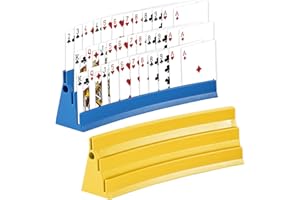 SILKWISH 2X Spielkartenhalter Plastik zum Hinstellen - Kartenhalter mit Filzunterseite für Spielkarten - Spielkartenständer für Senioren und Kinder - Card Holder Erwachsene - Freisprech Kartenständer - 2er Set
