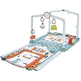 Fisher-Price 3-i-1-aktivitetsgym Kryp och lek, omvandlingsbar lekmatta för spädbarn till småbarn och kryptunnel med leksaker,