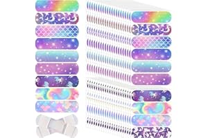 HQRKOTM Lot de 100 pansements sirène pour enfants,imperméables, respirants et hypoallergéniques, pour une protection contre les égratignures, les coupures et les blessures.