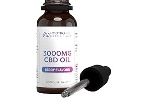 Nootro Labs 3000mg CBD Oil, High Strength CBD Oil for Anxiety, Stress and Sleep Support, Pleasant Tasting Drops for Daily Wellness (Berry)
