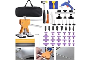 Birshe Riparazione di Ammaccature Auto Kit, Strumento per la rimozione delle ammaccature, Tirabolli per Carrozzeria, pistola per colla, kit per la riparazione per ammaccature grandi medie piccole