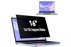 Makinda Filtre de Confidentialité 16 Pouces 16:10, Film Ecran Ordinateur Portable Compatible avec HP/Dell/Acer/Lenovo/Thinkpad/Envy, Amovible Anti Espion/Lumiere Bleue Protection Ecran Laptop