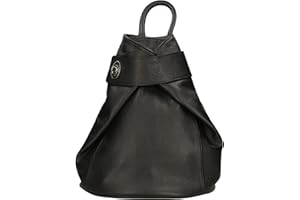 Chicca Borse Borsa Zaino Donna in Pelle Made in Italy 28x35x12 Cm