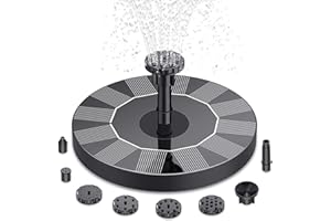 ROYIYI Fontaine solaire Miniature Jet d'eau Flottant Pompe Solaire Extérieure pour Aquarium de Jardin Piscine