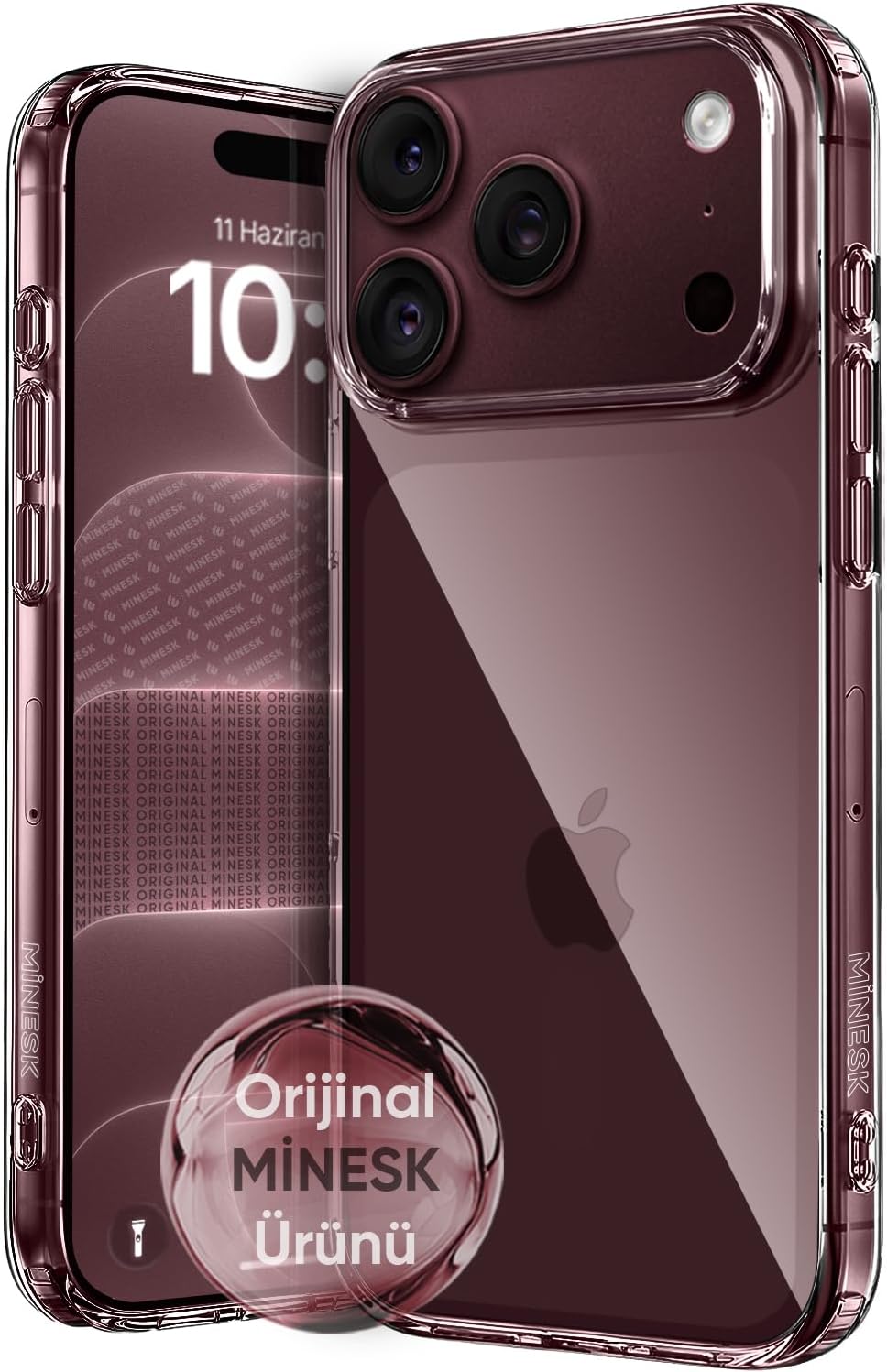 Minesk Crystal Clear iPhone 17/18 Pro Kılıf