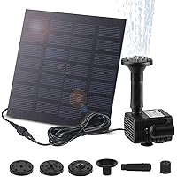 Migimi Solar Springbrunnen, Solar Teichpumpe Schwimmender Fontäne Pumpe, Monokristalline Solar Panel Brunnen Outdoor…