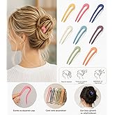 Women's Pastel Tones Large Size Knob Hair Buckle, Women's Buckle, Girls' Buckle (8PCS)