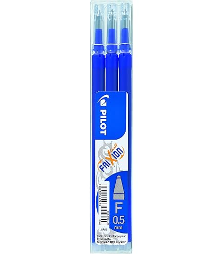 Pilot Frixion Ball Nachfüllminen 0,5 Mm Blau – 12 Stück, Löschbare Tinte, Für Frixion Stifte