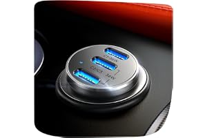Produktbild: LISEN 72W Zigarettenanzünder USB C, [PD3.0 Superschnelles Laden] 3-Port Autoladegerät Zigarettenanzünder, KFZ Ladegerät USB C