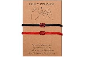 MANVEN 2PCS Bracelets de couple pour femmes Hommes Bracelet cordon noir et rouge réglable Lucky Protection Kabbalah Cadeaux d'anniversaire pour mari femme petit ami ami fiancé fiancée