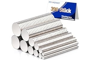 KEUKENKET 390 pièces mini puissants aimants ronds néodyme, 6 tailles différentes, pour tableau blanc et réfrigérateur de bureau