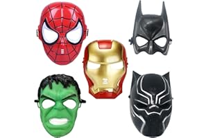 FAMILIO Super-héros Masques Super héros fête Masques Enfants Masques Dress Up Cosplay Star Halloween Masques pour Enfants Fête Mascarade Anniversaires Xmas Cosplay Masque Fête