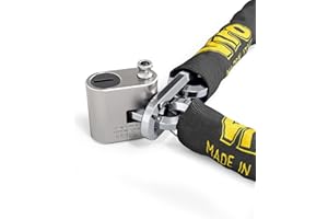 Viro | Eurothor, Catena Moto e Scooter, 180 cm, con Lucchetto, in Acciaio, Finitura Anticorrosione, Asta Anti-strappo e Antitaglio