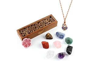 vuUUuv Chakra Stone Set - Natural Rough Raw Stones Reiki Healing Crystals for Healing, Meditation, Chakra Balance or Ritual (Pack of 8)