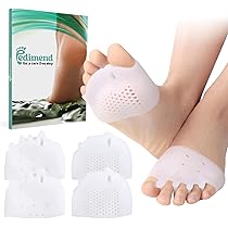 Gel-Lined Toe Compression Socks (1 Pair) Moisturizes Toes Separator Spacer Stretcher Therapeutic Dry Forefoot Feet Hard Cracked Skin (White, Medium) : Therapeutic Gel Socks - View #2