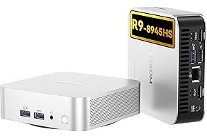 ‎GEEKOM GEEKOM A8 [Die besten Office Mini-PCs] mit AMD Ryzen 9 8945HS, 32GB DDR5 & 2TB SSD, Windows 11 Pro | 6X USB | AMD Radeon 780M | IceBlast 2.0 Kühlsystem(selbstentwickelt) | AI | 8K 120Hz Quad-Display