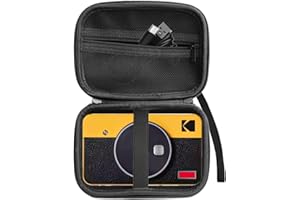 Fuitke Digital Camera Case Compatible with Kodak PIXPRO/Printomatic/HP Sprocket/Lecran/VAHOIALD/CAMKORY/Canon IXUS 285 HS/Umipyiza, Hard Travel Cameras Storage Holder with USB Cable, Matte Black