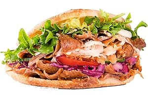 SOLO SIGNS UK Autocollant Kebab – Grand panneau de fenêtre pour café, restaurant, glace, van, remorque, 63 x 35 cm