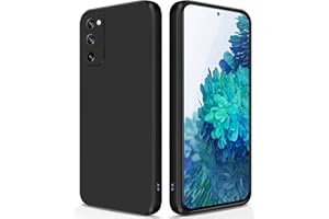 ‎GIIYOON GiiYoon Silikonowy Etui do Samsung Galaxy S20 FE, Miękką Wyściółką Wewnętrzną z Mikrofibry, Ochrona Aparatu 360 Stopni, Osłona Odporna na Uderzenia (Czarne)