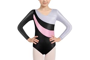 DANSHOW Body da ginnastica per ragazze Body senza maniche Sparkle Dance per bambini Età 2-10 anni