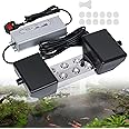 MOGOULUA Ultrasonic Fogger 6 Head Mist Maker 5.5L/H with Waterproof Power Supply and Buoys Set Pond Atomizer Garden Air Humidifier for Halloween Christmas Wedding Party Food Preservation