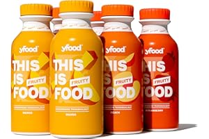 yfood Fruity Collection - repas prêt à boire, THIS IS FOOD, substitut de repas, 27 g de protéines, 26 vitamines et minéraux (6 x 500ml)