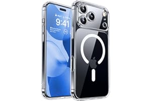 CANSHN Funda Magnética para iPhone 17 Pro MAX (6.9 Pulgadas), Compatible con MagSafe, [Protección Total de La Cámara] Carcasa Teléfono Antigolpes,Transparente