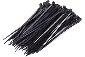 PARENCE.- Zestaw 100 opasek zaciskowych plastikowych - 100 sztuk, Serflex, kołnierze, Rislan - 100x2,5mm, czarny