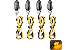 4 st motorcykel miniblinkers LED 12 V, universella LED-motorcykelindikatorer, IP65-vattentäta, hög ljusstyrka, miniblinkers godkända för skoter fyrhjuling terrängfordon, byte av blinkers