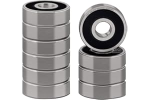 XiKe 10 Pezzi 626-2RS Cuscinetti a Sfera 6x19x6mm Doppia Tenuta in Gomma, Acciaio Cromato, Pre-Lubrificati, 626RS Cuscinetto a sfere a gola profonda in miniatura.