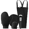 CeleCily Fake Tan Mitt Applicator - Self Tanning Mitt Set for Self Tan Mitt with Velvet Tanning mitt,Tanning Mitten,Self Tanner Back Applicator,Face Tanning Glove,Exfoliate Mitt,Tanning Brush