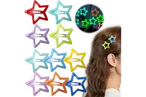 IJHYGD 10 Piezas Luminosas Horquilla de Estrella de Colores,Estrella Clips Pelo Niña,Para el Pelo Con Diseño de Estrella,Adecuado para Fiestas,Todos Los Días,Accesorios Para el Cabello Para Mujeres