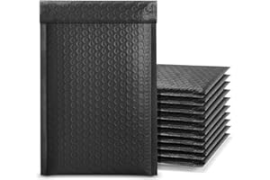 DEFRESIT 30PCS Self-Seal Bubble Mailers, Padded Envelopes, Poly Bubble Mailers, Padded Envelopes, Postal Wrap Envelope for Shipping, Mailing, Packaging, Black (13 X 18CM)
