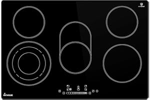 KKT KOLBE Placa vitrocermica 77 cm | 8,6 kW | 5 fuegos | 15 niveles de potencia | zona de cocción triple | zona de cocción ovalada doble, | KF7705RL