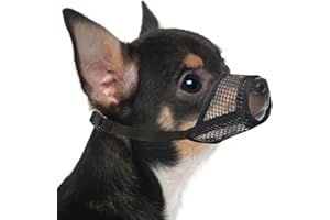 Mayerzon Dog Muzzle, Soft Mesh Muzzles for Small Medium Large Dogs Chihuahua Poodle Husky Labrador Retriever, Breathable Dog Mouth Guard for Biting Chewing Grooming, Allow Panting Drinking